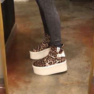 Cheetah Platform Sneakers